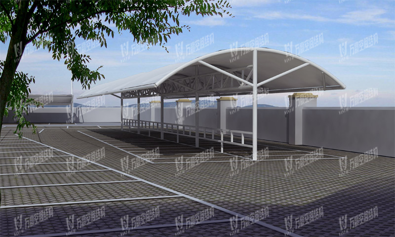 Marriott 2019 bid 15-Ningbo Wangchun prison non motor vehicle membrane structure parking shed and office area gate gate project