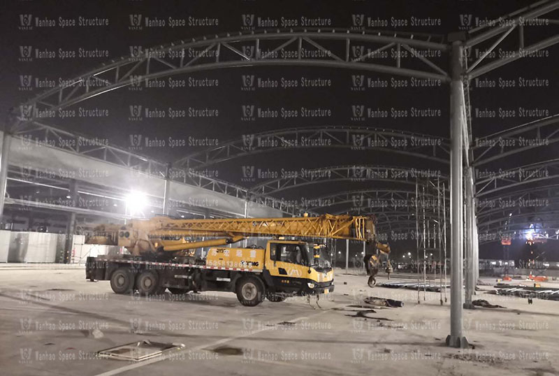 Steel structure construction of Fenghua Fangqiao agricultural and auxiliary steel structure canopy project Steel structure construction of Fenghua Fangqiao agricultural and auxiliary steel structure canopy project