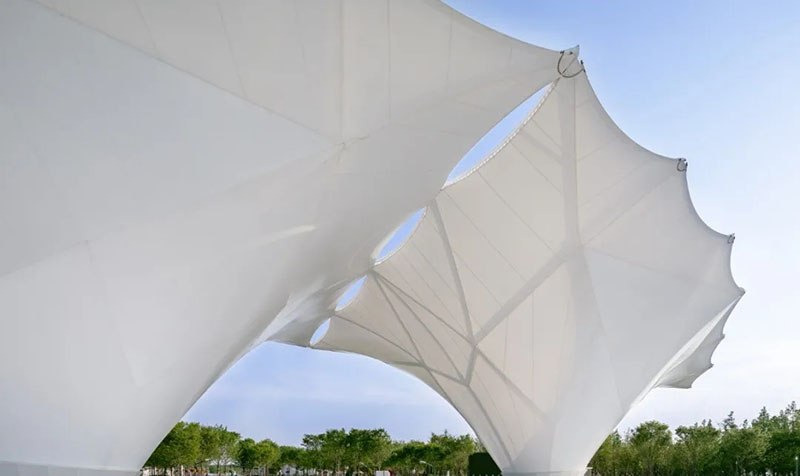 【Case Appreciation】The main entrance membrane structure of Shanghai Flower Expo