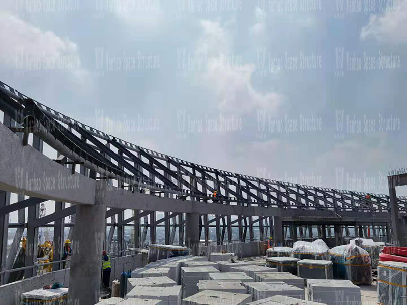 Shaoxing International Convention and Exhibition Center Phase I B District Conference Center PTFE facade mesh membrane project completed Shaoxing International Convention and Exhibition Center Phase I B District Conference Center PTFE facade mesh membrane project completed