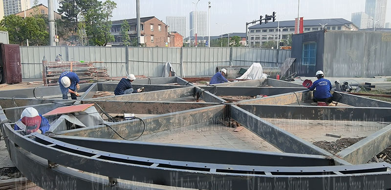 Taizhou Dabanqiao ETFE air pillow canopy project started construction