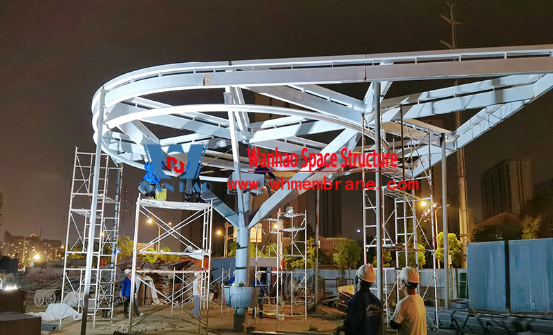 Taizhou Dabanqiao ETFE air pillow canopy project Taizhou Dabanqiao ETFE air pillow canopy project