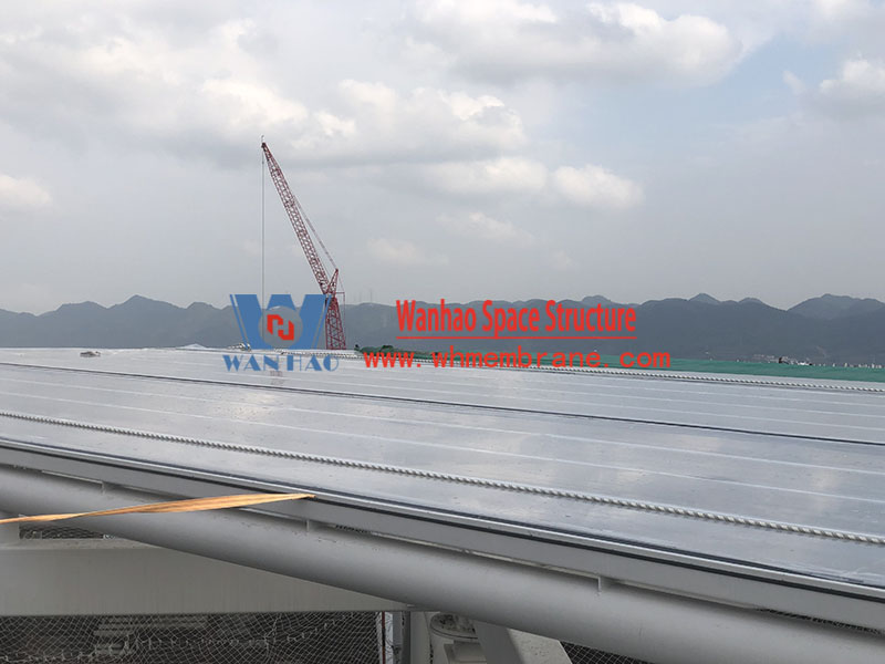 The inner ring steel structure of the ETFE roof membrane structure project of Chongqing Longxing Football Stadium has been completed The inner ring steel structure of the ETFE roof membrane structure project of Chongqing Longxing Football Stadium has been completed