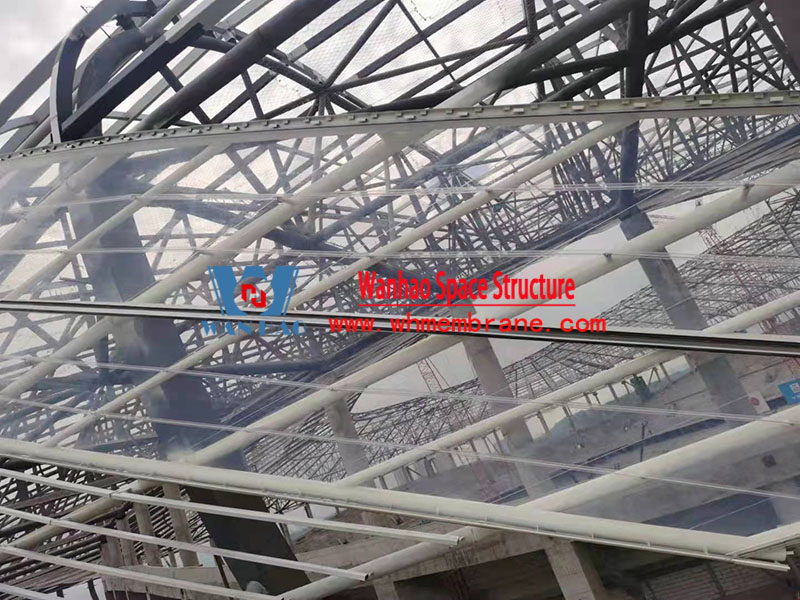 The inner ring steel structure of the ETFE roof membrane structure project of Chongqing Longxing Football Stadium has been completed The inner ring steel structure of the ETFE roof membrane structure project of Chongqing Longxing Football Stadium has been completed