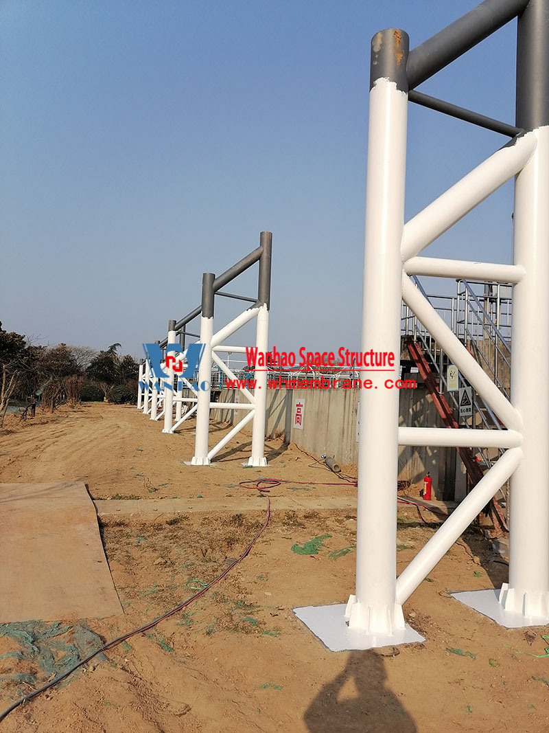 The oxidation ditch column in the south area of the first-phase oxidation ditch seal upgrade and renovation project of Bozhou Sewage Treatment Plant has been installed The oxidation ditch column in the south area of the first-phase oxidation ditch seal upgrade and renovation project of Bozhou Sewage Treatment Plant has been installed