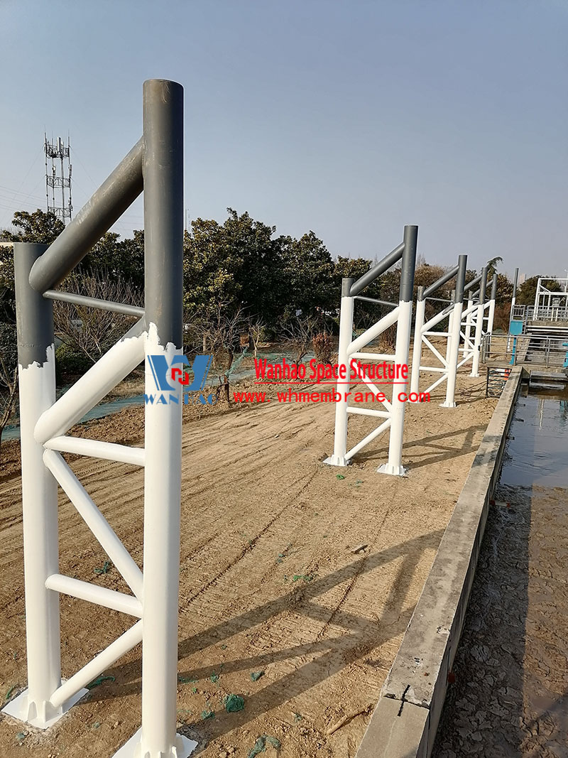 The oxidation ditch column in the south area of the first-phase oxidation ditch seal upgrade and renovation project of Bozhou Sewage Treatment Plant has been installed The oxidation ditch column in the south area of the first-phase oxidation ditch seal upgrade and renovation project of Bozhou Sewage Treatment Plant has been installed