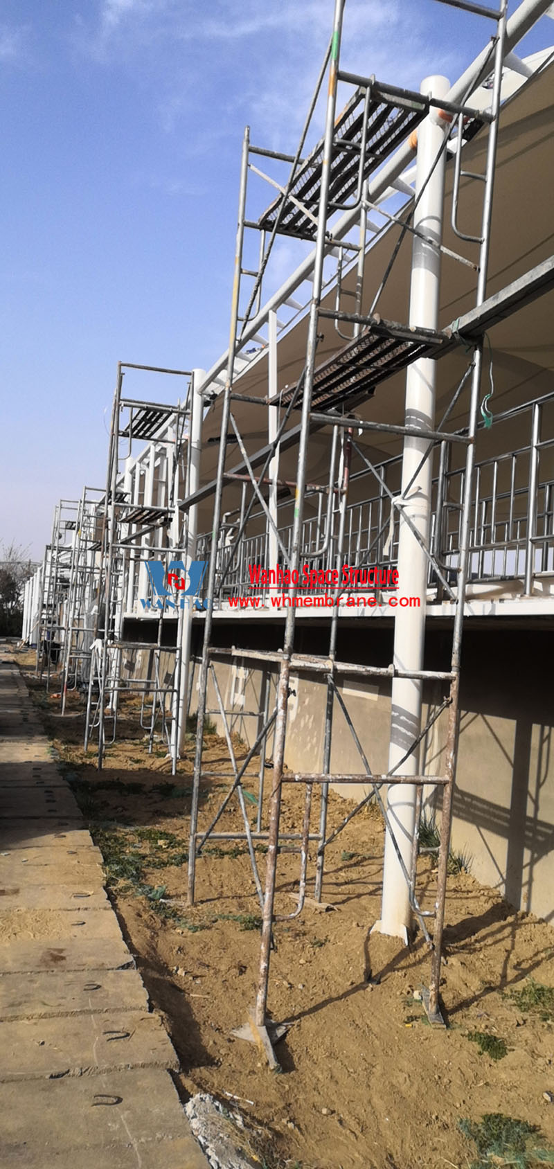 The anaerobic tank vertical mask of the first-phase oxidation ditch sealing upgrade and renovation project of Bozhou Sewage Treatment Plant has been stretched The anaerobic tank vertical mask of the first-phase oxidation ditch sealing upgrade and renovation project of Bozhou Sewage Treatment Plant has been stretched