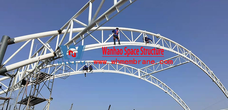 The anaerobic tank vertical mask of the first-phase oxidation ditch sealing upgrade and renovation project of Bozhou Sewage Treatment Plant has been stretched The anaerobic tank vertical mask of the first-phase oxidation ditch sealing upgrade and renovation project of Bozhou Sewage Treatment Plant has been stretched