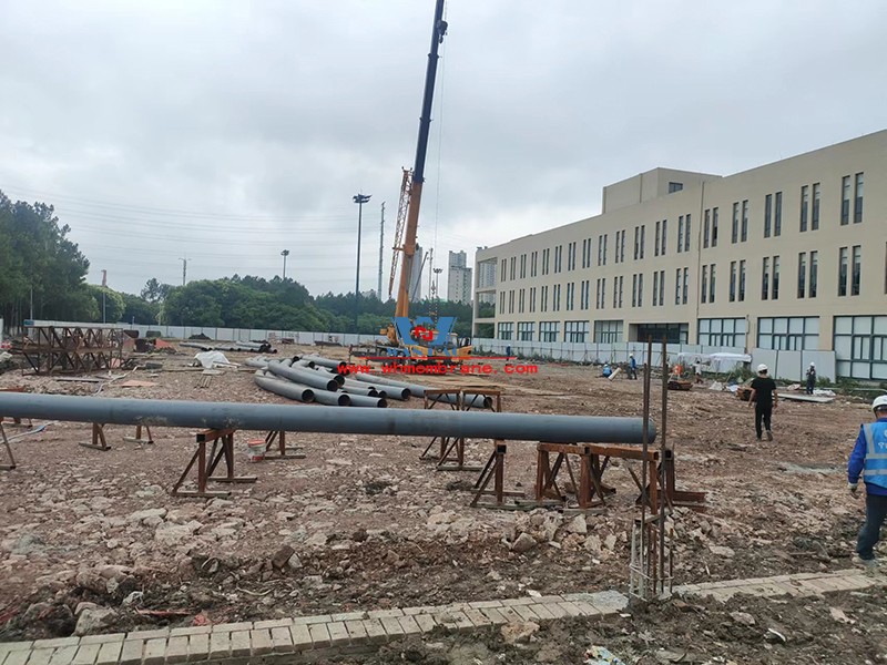 Construction of membrane structure engineering embedded parts of outdoor sports field renovation and expansion project of University of Nottingham ningbo was completed