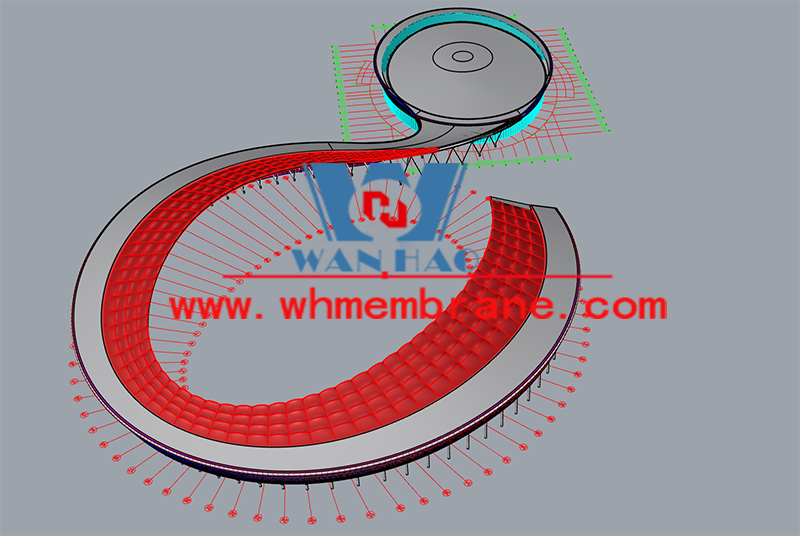 Xiangyang Olympic Center membrane structure project