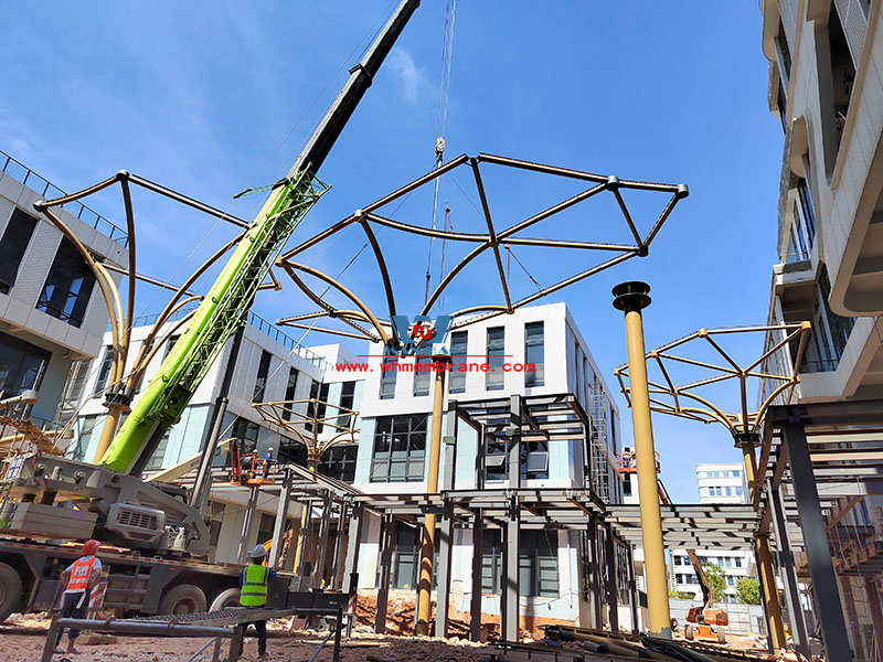 China ASEAN characteristic commodity convergence center membrane steel structure engineering hot construction China ASEAN characteristic commodity convergence center membrane steel structure engineering hot construction