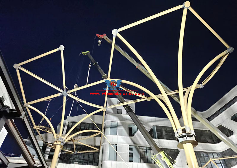 China ASEAN characteristic commodity convergence center membrane steel structure engineering hot construction China ASEAN characteristic commodity convergence center membrane steel structure engineering hot construction