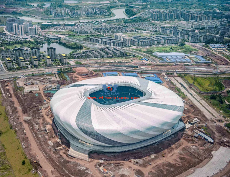 ETFE Roof Membrane Structure Project of Chongqing Longxing Football Stadium Project, the host venue of the 2023 Asian Cup ETFE Roof Membrane Structure Project of Chongqing Longxing Football Stadium Project, the host venue of the 2023 Asian Cup