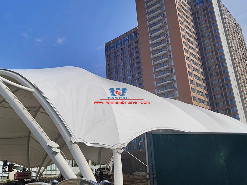 Ningbo University of Nottingham outdoor sports venue extension project membrane structure engineering membrane structure installation Ningbo University of Nottingham outdoor sports venue extension project membrane structure engineering membrane structure installation