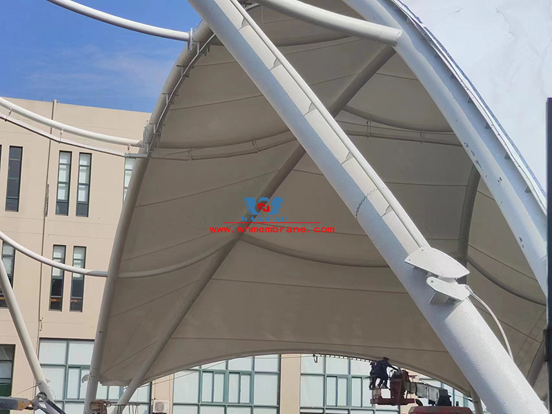 Ningbo University of Nottingham outdoor sports venue extension project membrane structure engineering membrane structure installation Ningbo University of Nottingham outdoor sports venue extension project membrane structure engineering membrane structure installation