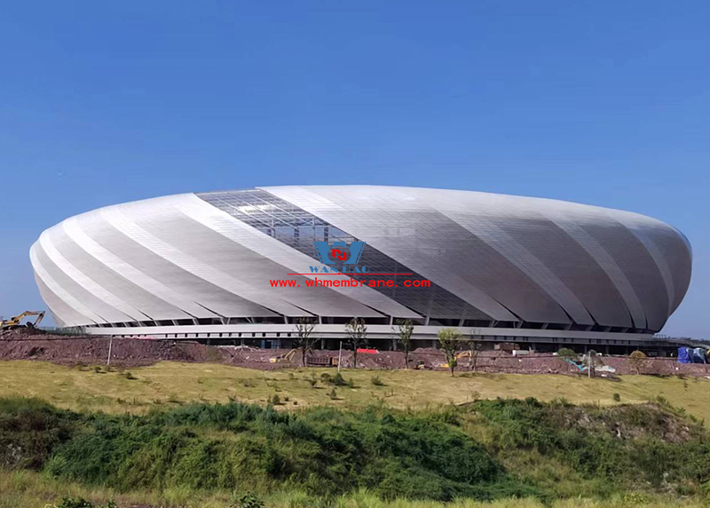 ETFE Roof Membrane Structure Project of Chongqing Longxing Football Stadium Project, the host venue of the 2023 Asian Cup ETFE Roof Membrane Structure Project of Chongqing Longxing Football Stadium Project, the host venue of the 2023 Asian Cup