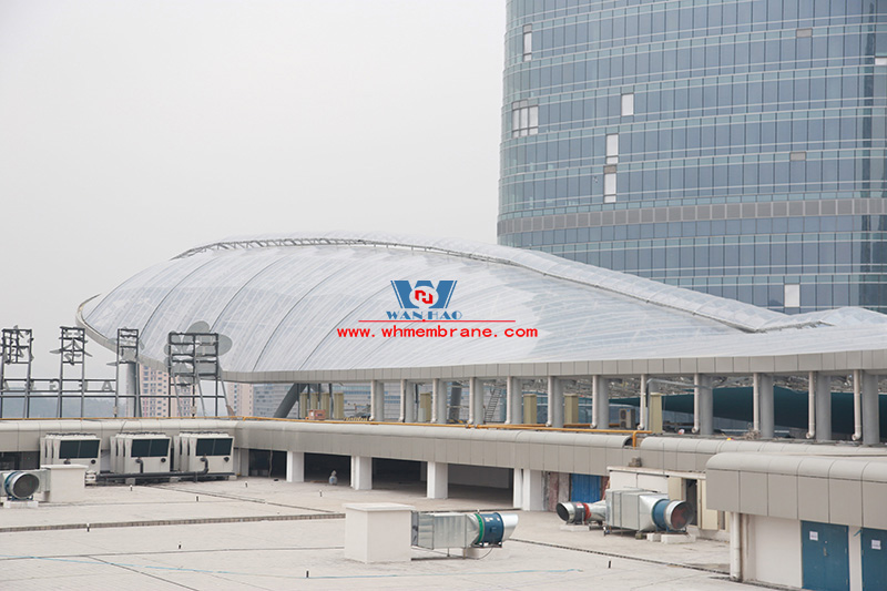 Zunyi Highspeed railway station transportation ETFE roofing canopy light weight space steel frame tensile structure project Zunyi Highspeed railway station transportation ETFE roofing canopy light weight space steel frame tensile structure project