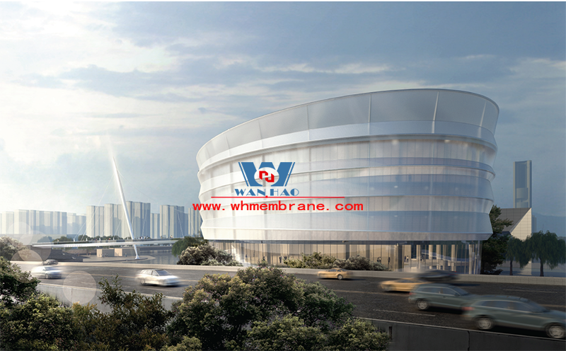 Shaoxing International Convention and Exhibition Center Phase I Conference Center B Area PTFE Facade Mesh Membrane Project Shaoxing International Convention and Exhibition Center Phase I Conference Center B Area PTFE Facade Mesh Membrane Project