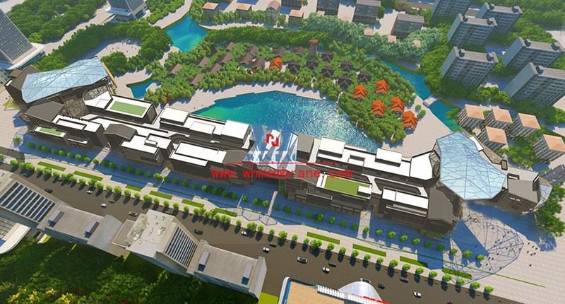 Construction progress of steel structure and ETFE air pillow membrane project of Tianjin Gate in Wenyi Tangtang, Hefei Construction progress of steel structure and ETFE air pillow membrane project of Tianjin Gate in Wenyi Tangtang, Hefei