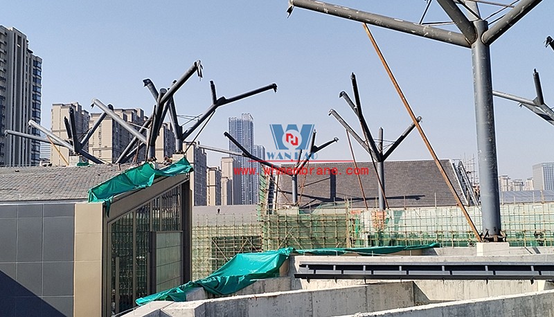 Construction progress of steel structure and ETFE air pillow membrane project of Tianjin Gate in Wenyi Tangtang, Hefei Construction progress of steel structure and ETFE air pillow membrane project of Tianjin Gate in Wenyi Tangtang, Hefei