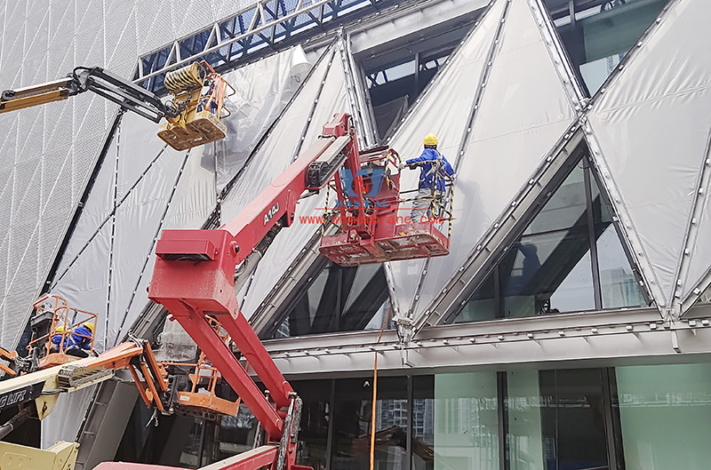 The latest progress of Chengdu Zhongjian Jinyuanhui Membrane Structure Project The latest progress of Chengdu Zhongjian Jinyuanhui Membrane Structure Project