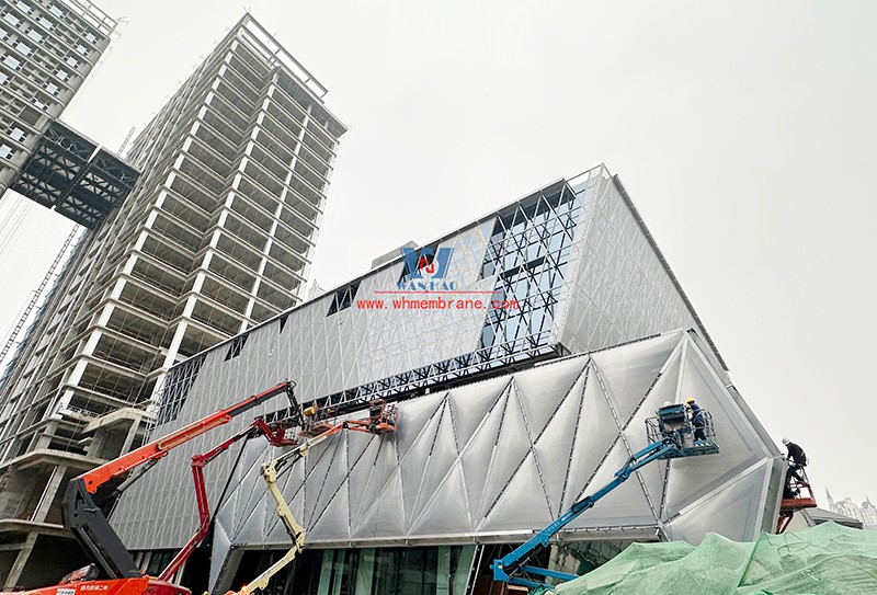 The latest progress of Chengdu Zhongjian Jinyuanhui Membrane Structure Project The latest progress of Chengdu Zhongjian Jinyuanhui Membrane Structure Project