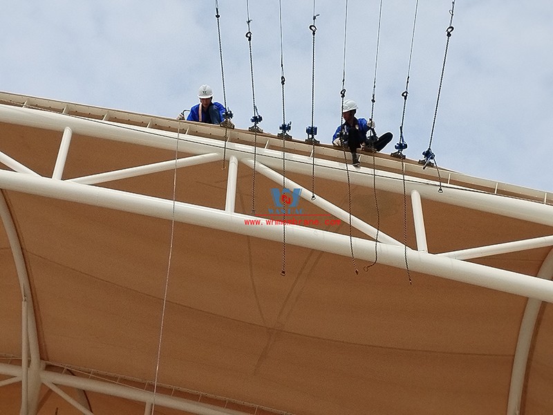 Zhejiang True Love Carpet Industry Technology Co., LTD. Workshop three roof membrane structure project completed good luck! Zhejiang True Love Carpet Industry Technology Co., LTD. Workshop three roof membrane structure project completed good luck!