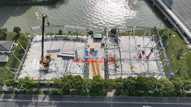 Wenzhou Huimin Road west green stadium steel structure project Wenzhou Huimin Road west green stadium steel structure project
