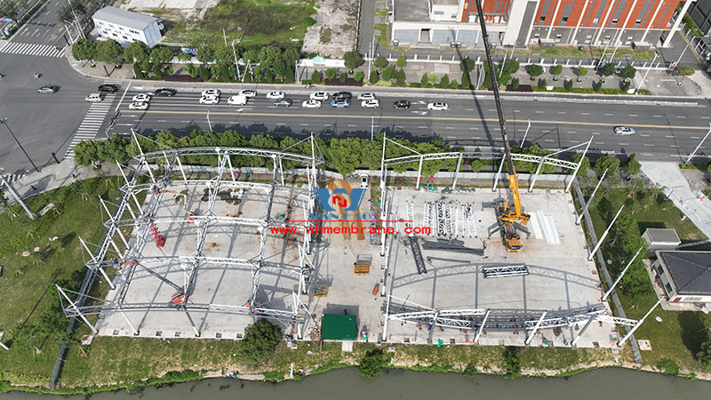 Wenzhou Huimin Road west green stadium steel structure project Wenzhou Huimin Road west green stadium steel structure project