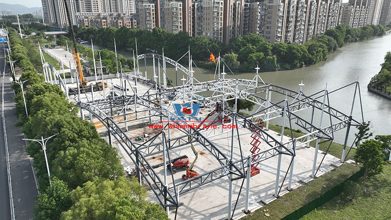 Wenzhou Huimin Road west green stadium steel structure project Wenzhou Huimin Road west green stadium steel structure project
