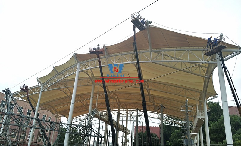 State Grid Jiangxi Electric Power Co., Ltd. training center training base renovation membrane structure project latest construction progress