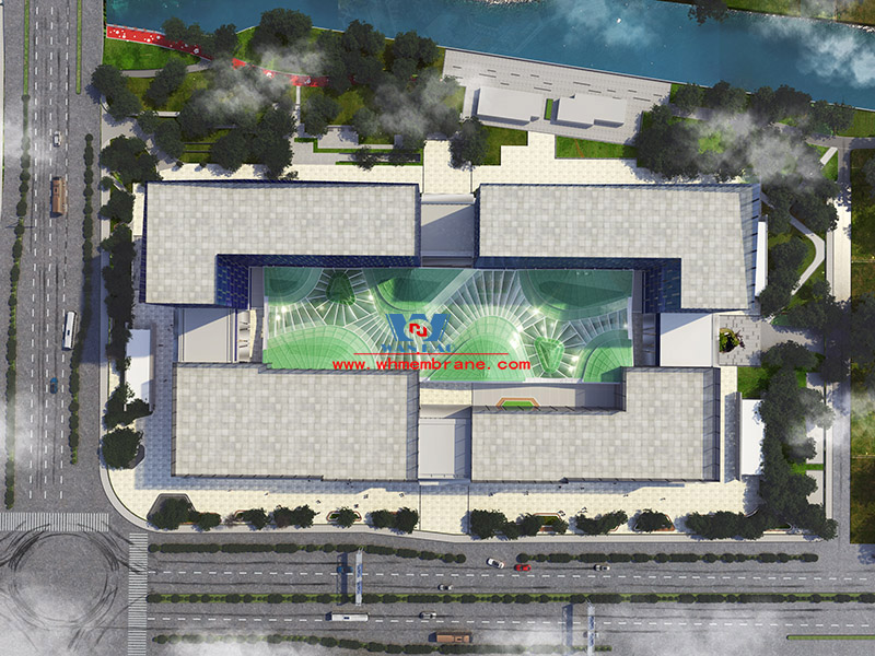 Bodosen Valley project atrium steel membrane structure engineering Bodosen Valley project atrium steel membrane structure engineering