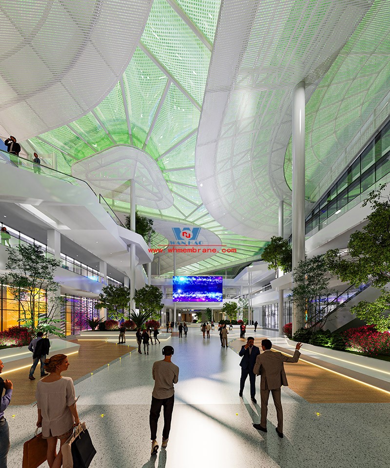 Bodosen Valley project atrium steel membrane structure engineering Bodosen Valley project atrium steel membrane structure engineering