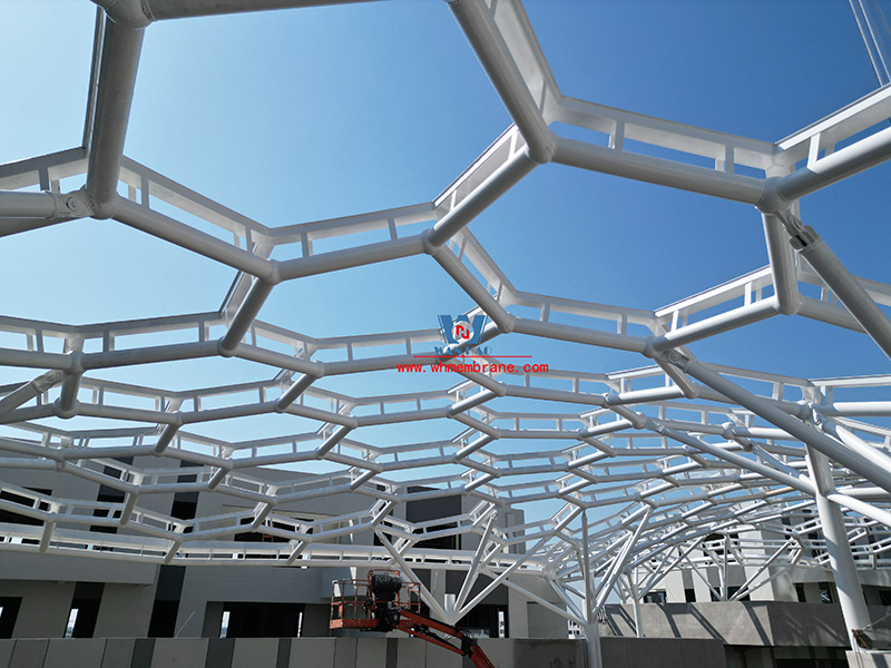 Jiaxing Changan Li ETFE air pillow steel film structure ceiling project