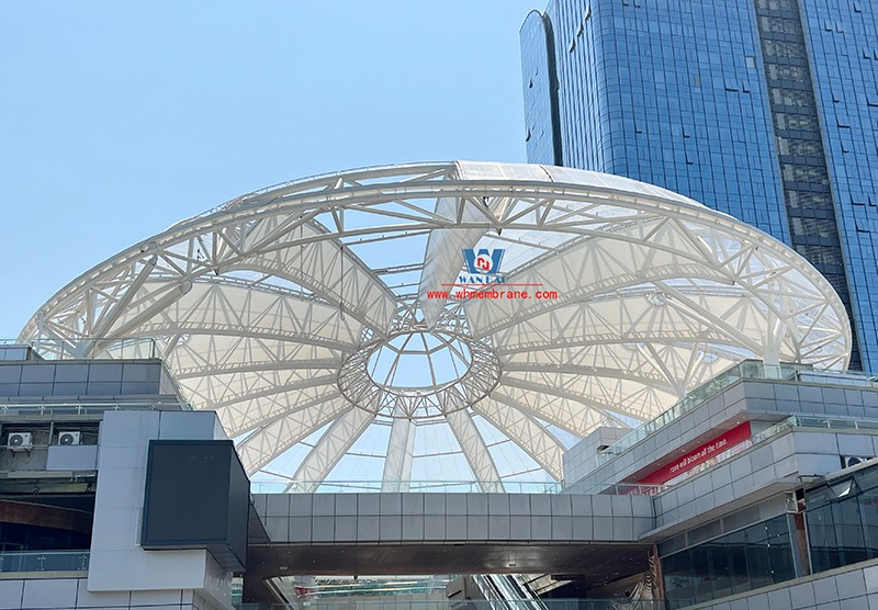 Mingyu Plaza 6 block Commercial (Wanda Plaza) Transformation Project steel film structure ETFE roofing curtain Project
