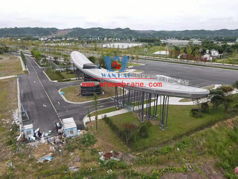 Landscape Membrane Structure Project of Sichuan South Charge Photographic College Landscape Membrane Structure Project of Sichuan South Charge Photographic College