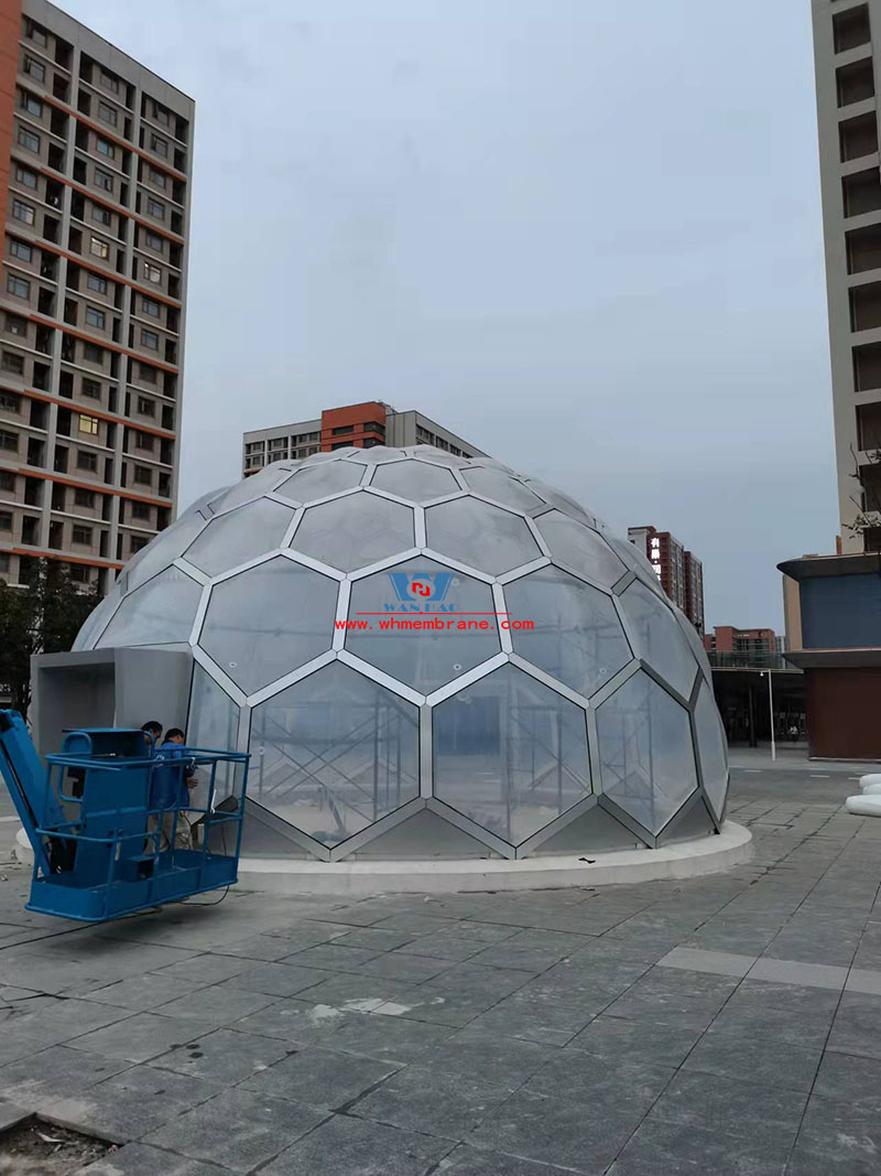 The five-star bazaar steel etfe membrane structure project The five-star bazaar steel etfe membrane structure project