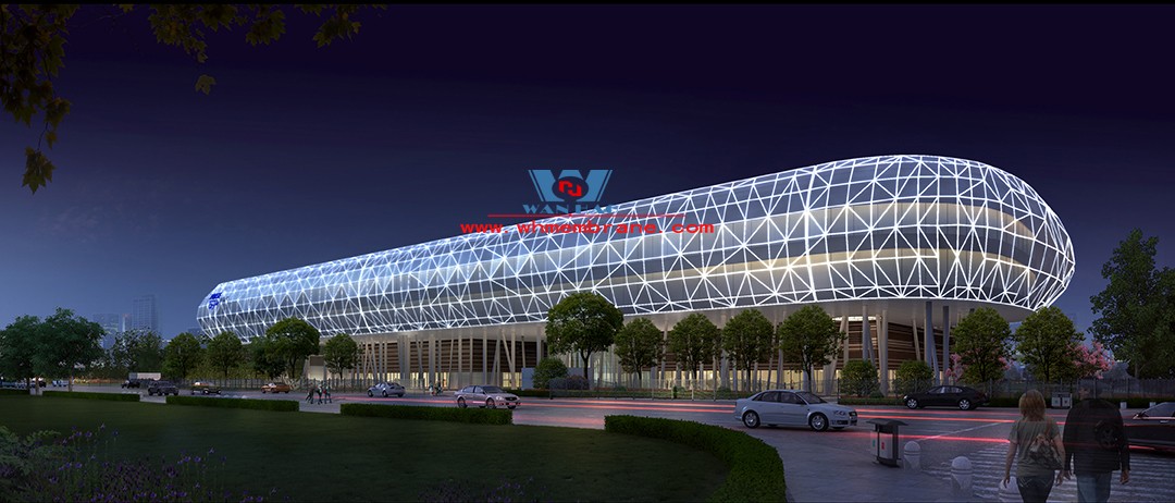 Phase Motor Exhibition Hall Mesh Facade Membrane Structure Project Phase Motor Exhibition Hall Mesh Facade Membrane Structure Project