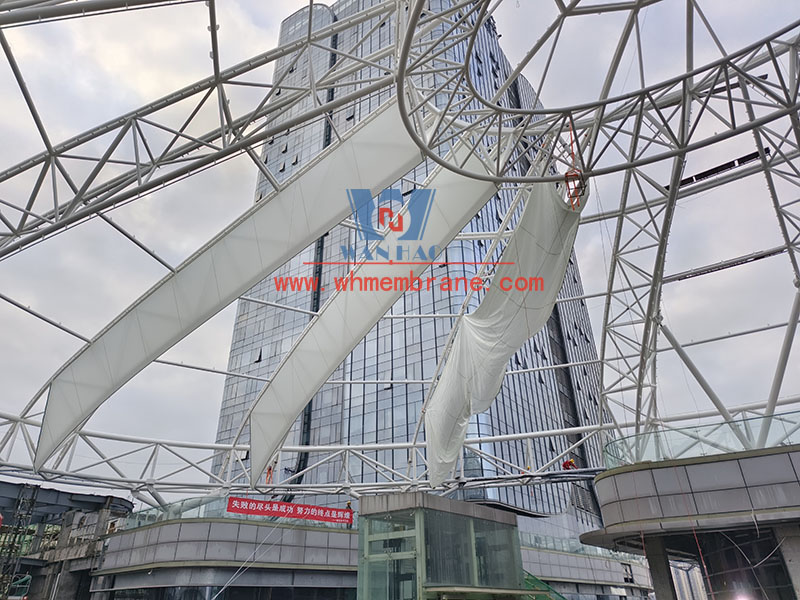 Nanchong Wanda commercial block cover ceiling space steel structure Nanchong Wanda commercial block cover ceiling space steel structure