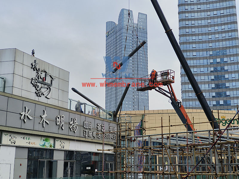 Nanchong Wanda commercial block cover ceiling space steel structure Nanchong Wanda commercial block cover ceiling space steel structure