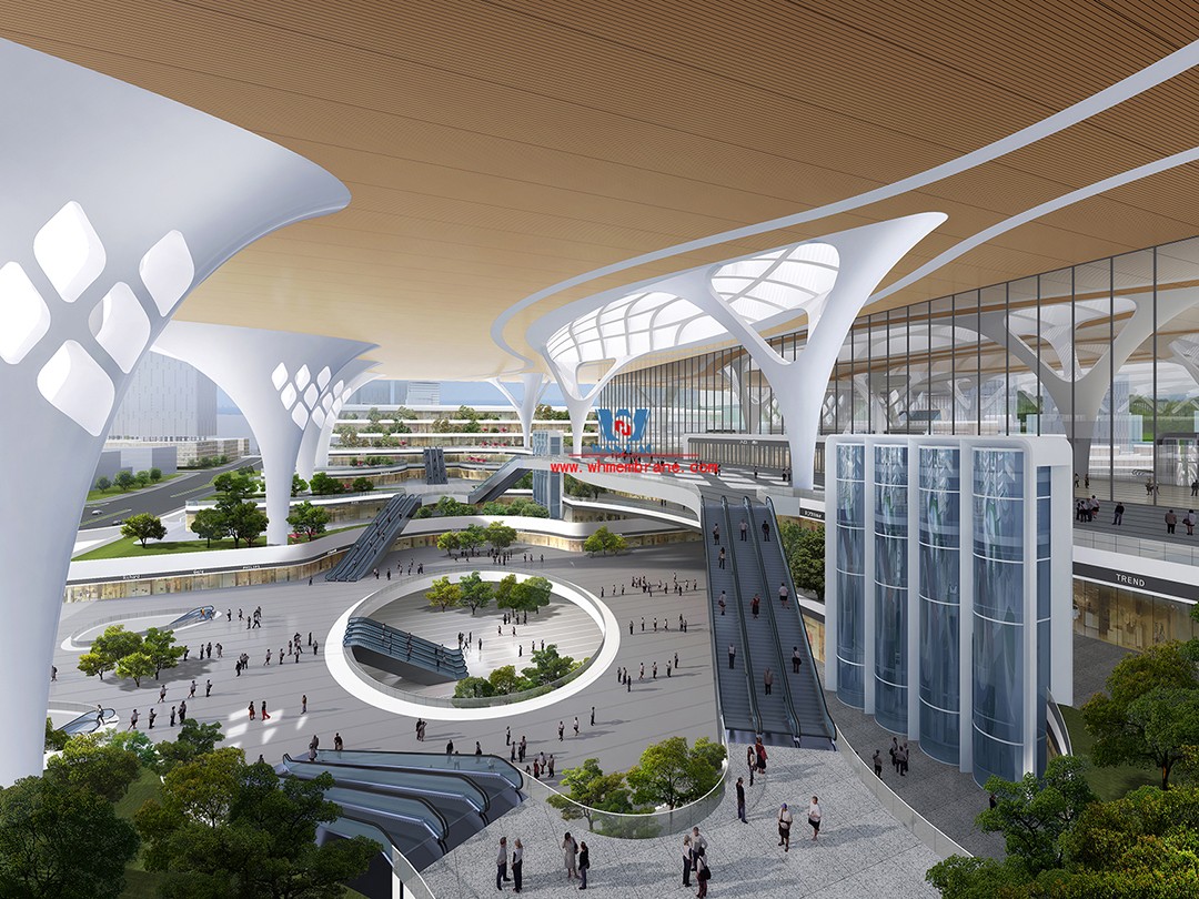 Chongqing East Railway Station is full of regional elements and cultural characteristics