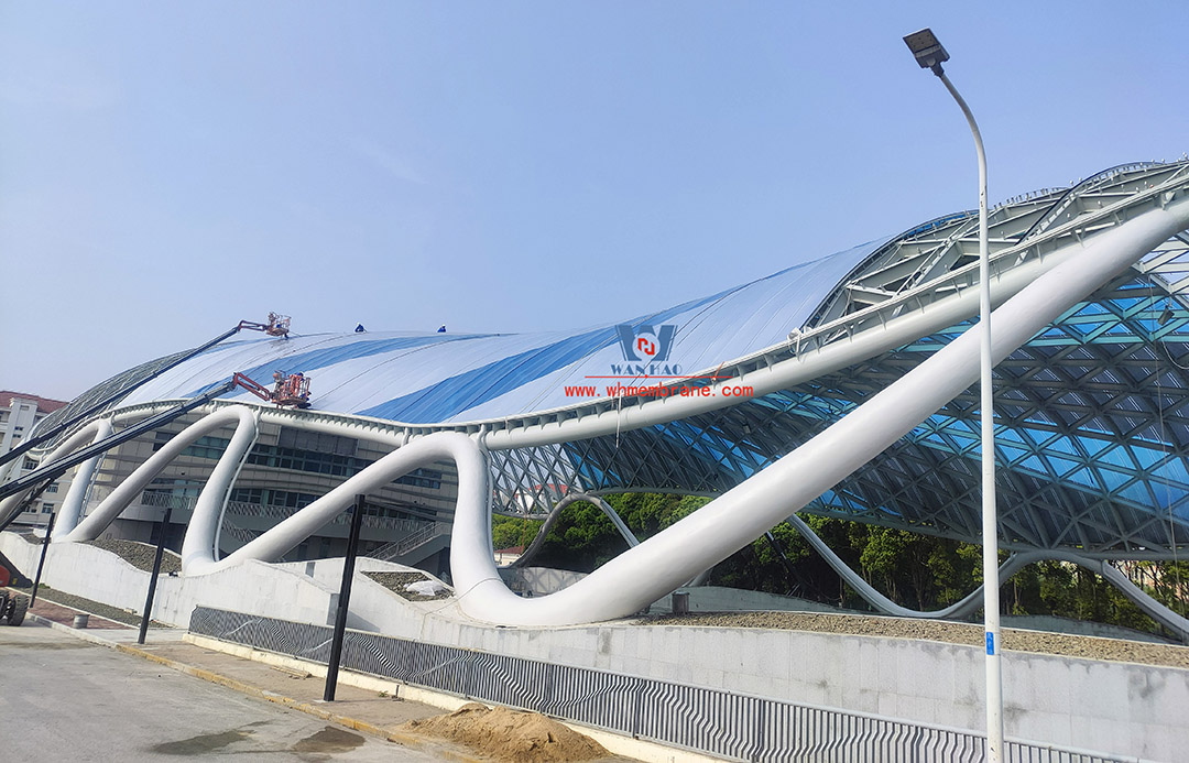 Congratulations | this ETFE steel film structure wind and rain playground dome successfully completed Congratulations | this ETFE steel film structure wind and rain playground dome successfully completed