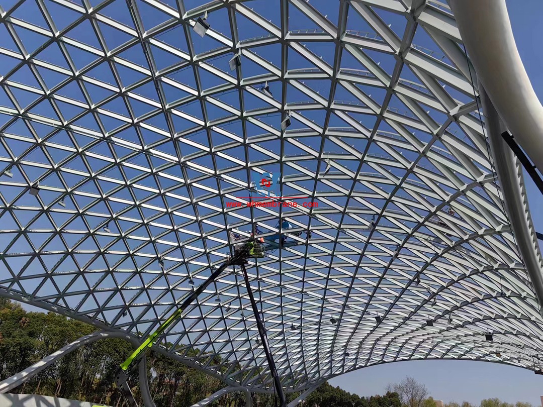 Single Layer ETFE foil tensile structure for the university playground construction by WANHAO.