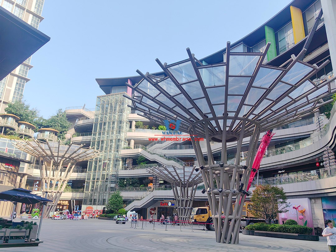 闪烁在建筑广场之中的绚丽花朵—ETFE膜结构景观小品