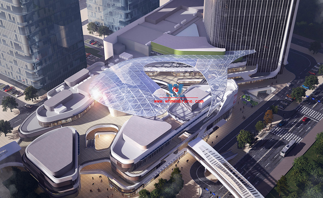 ETFE membrane structure commercial canopy with dream coat