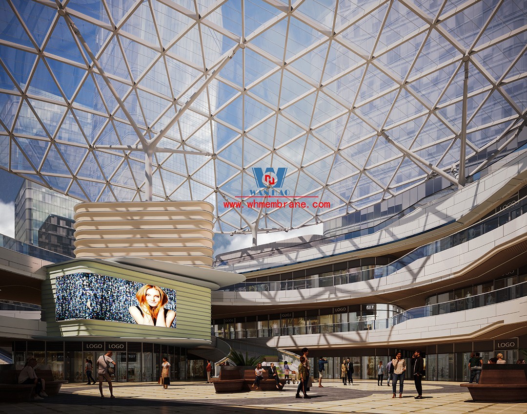 ETFE membrane structure commercial canopy with dream coat