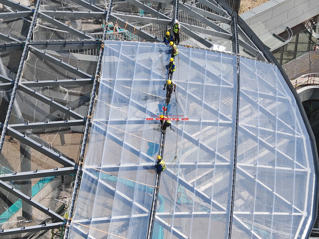 ETFE membrane structure commercial canopy with dream coat
