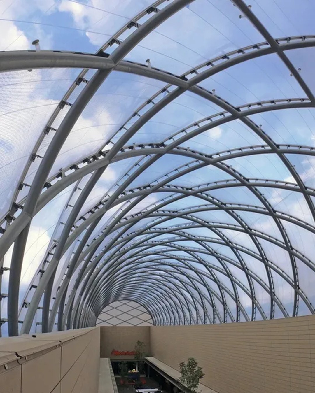 Barrel ETFE air pillow roof - Paseo Acoxpa, Mexico