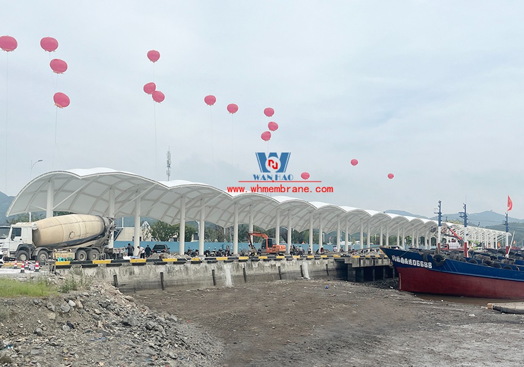 Tongzhao fishing port quality improvement project in Fenghua District is nearing completion