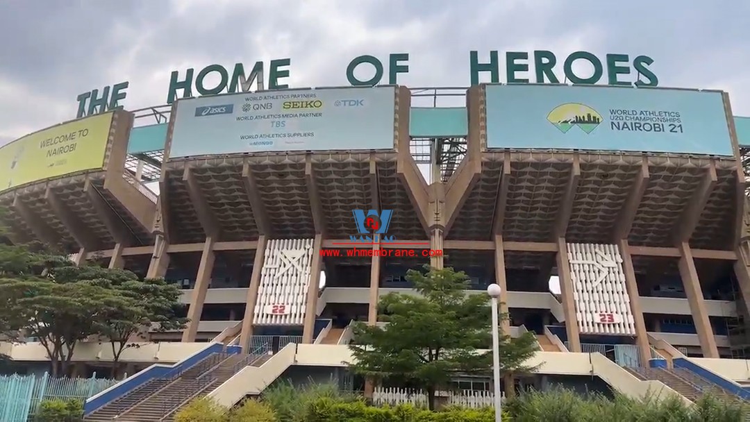 Africa Cup Kenya Stadium PTFE steel membrane structure roofing project